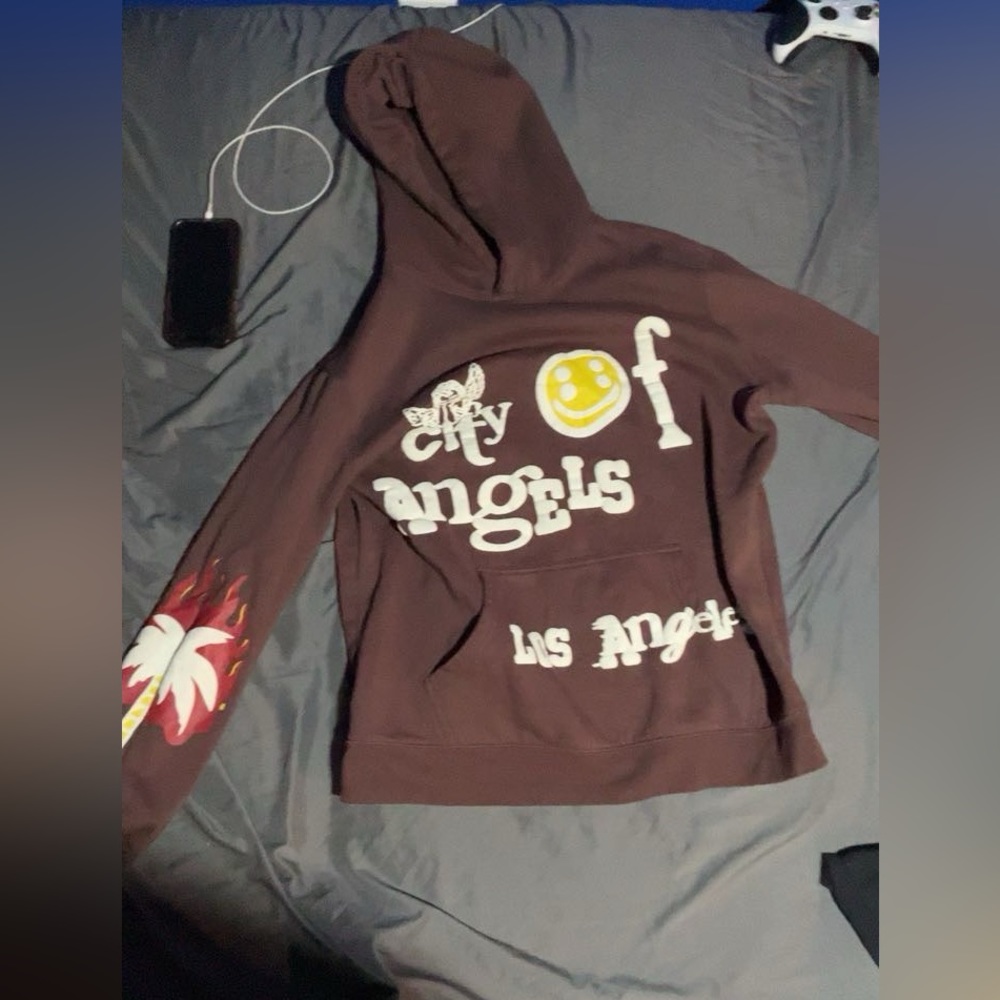 Medium Brown puff print hoodie